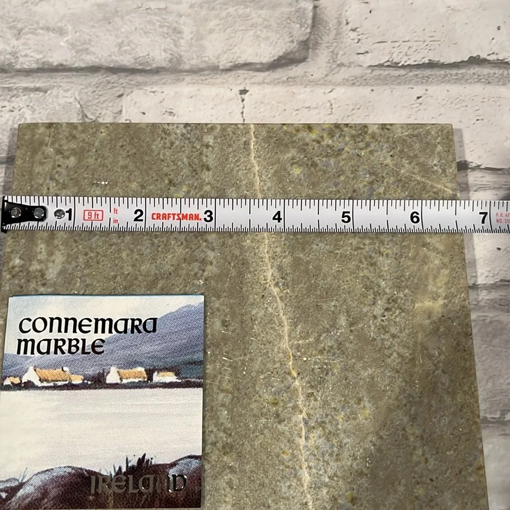 Connemara Marble cheeseboard with knife Irish green marble quality craftsmanship - Picture 3 of 9